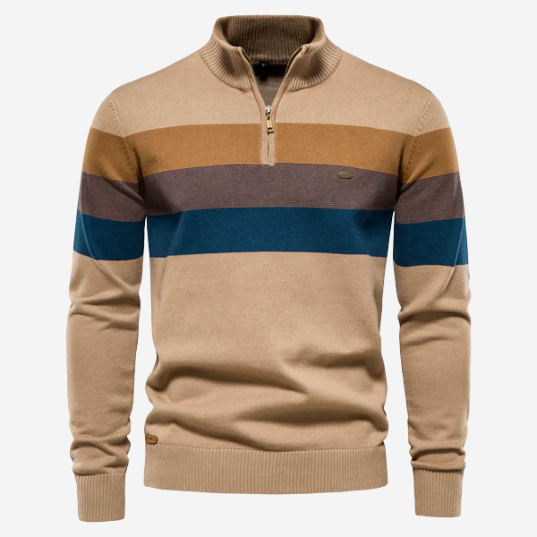 Brice - Retro Zip Up Sweater